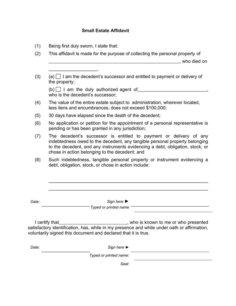 What You Required to Find Out About a Small Estate Affidavits: A Guide